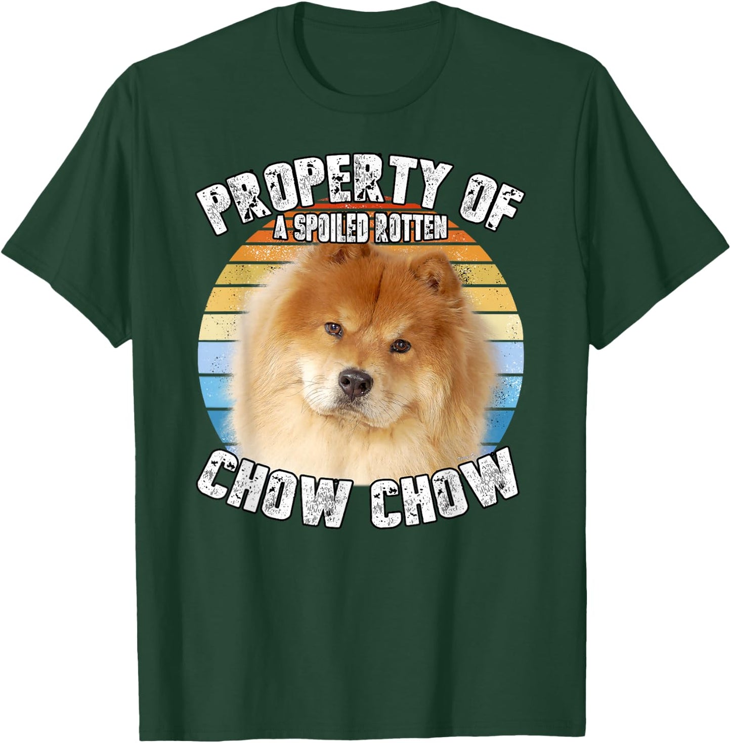 Chow Chow Red Retro Property Of T-Shirt - T-Shirt | Forest