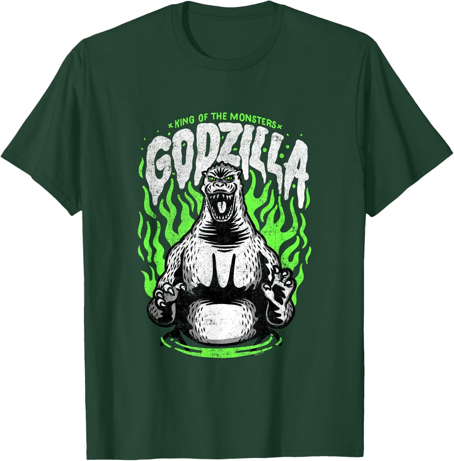 Godzilla Green Flames Edit T-Shirt - T-Shirt | Forest