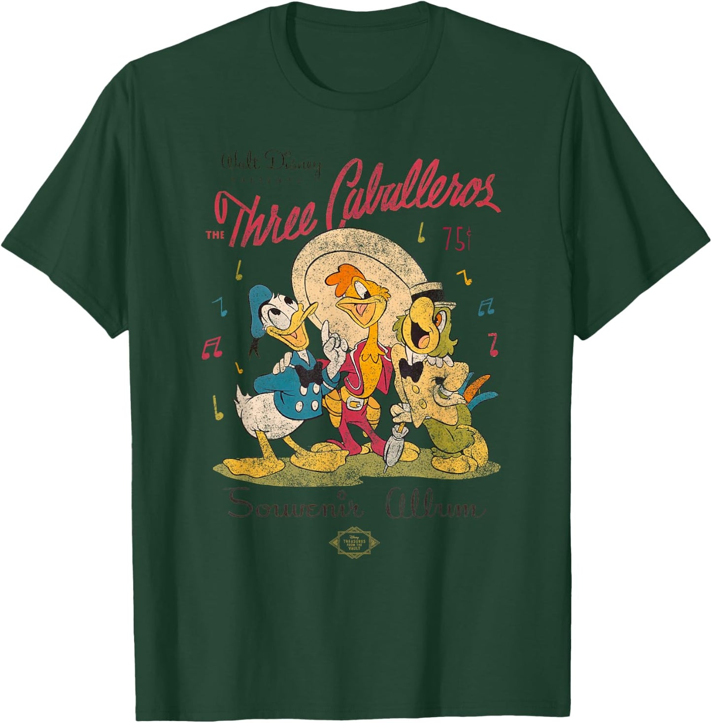 Disney The Three Caballeros Donald Duck Vintage Distressed Small T-Shirt - T-Shirt | Forest