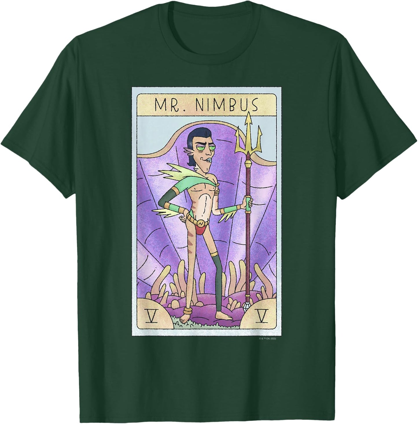 Rick & Morty Mr. Nimbus Tarot Card Sexy Pose Logo T-Shirt - T-Shirt | Forest