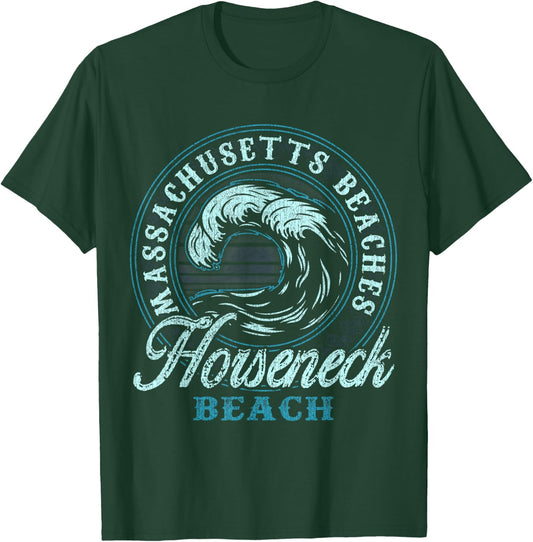 Horseneck Beach Retro Wave Circle T-Shirt - T-Shirt | Forest