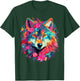 Cute Flower Wolf on summer Floral Wolf Men Women Kids T-Shirt - T-Shirt | Forest