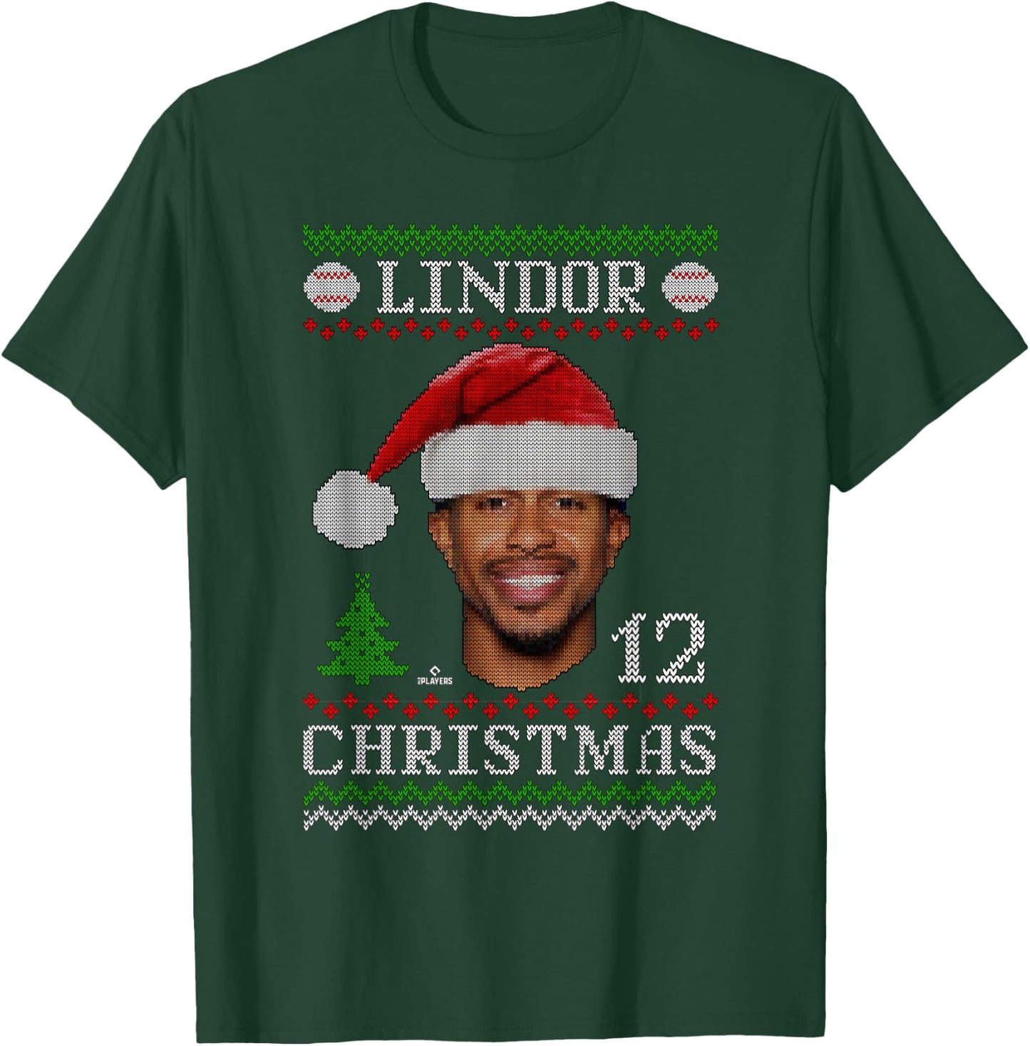 Francisco Lindor New York Baseball Christmas Sweater MLBPA T-Shirt - T-Shirt | Forest