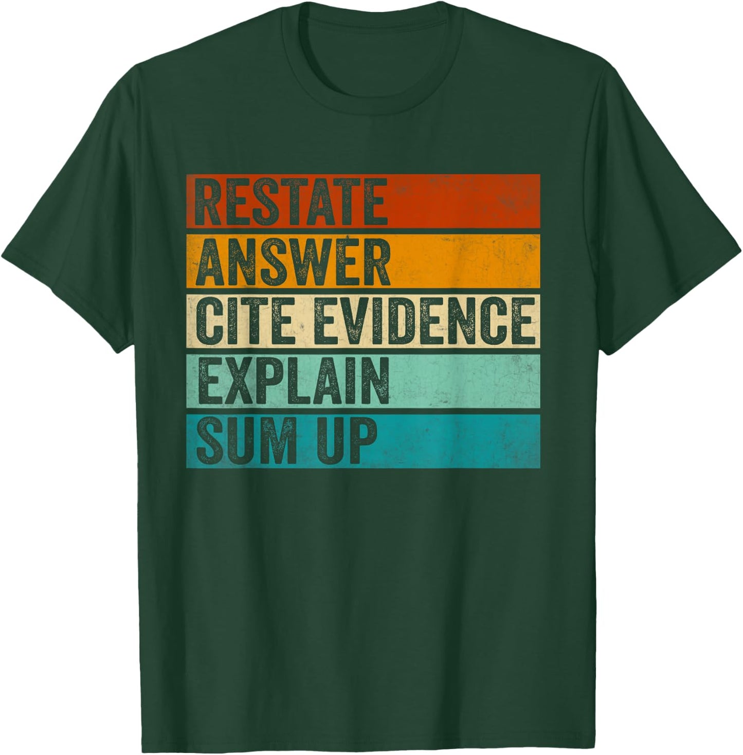 Races Writing Strategy Funny Text Evidence English Teacher T-Shirt - T-Shirt | Forest