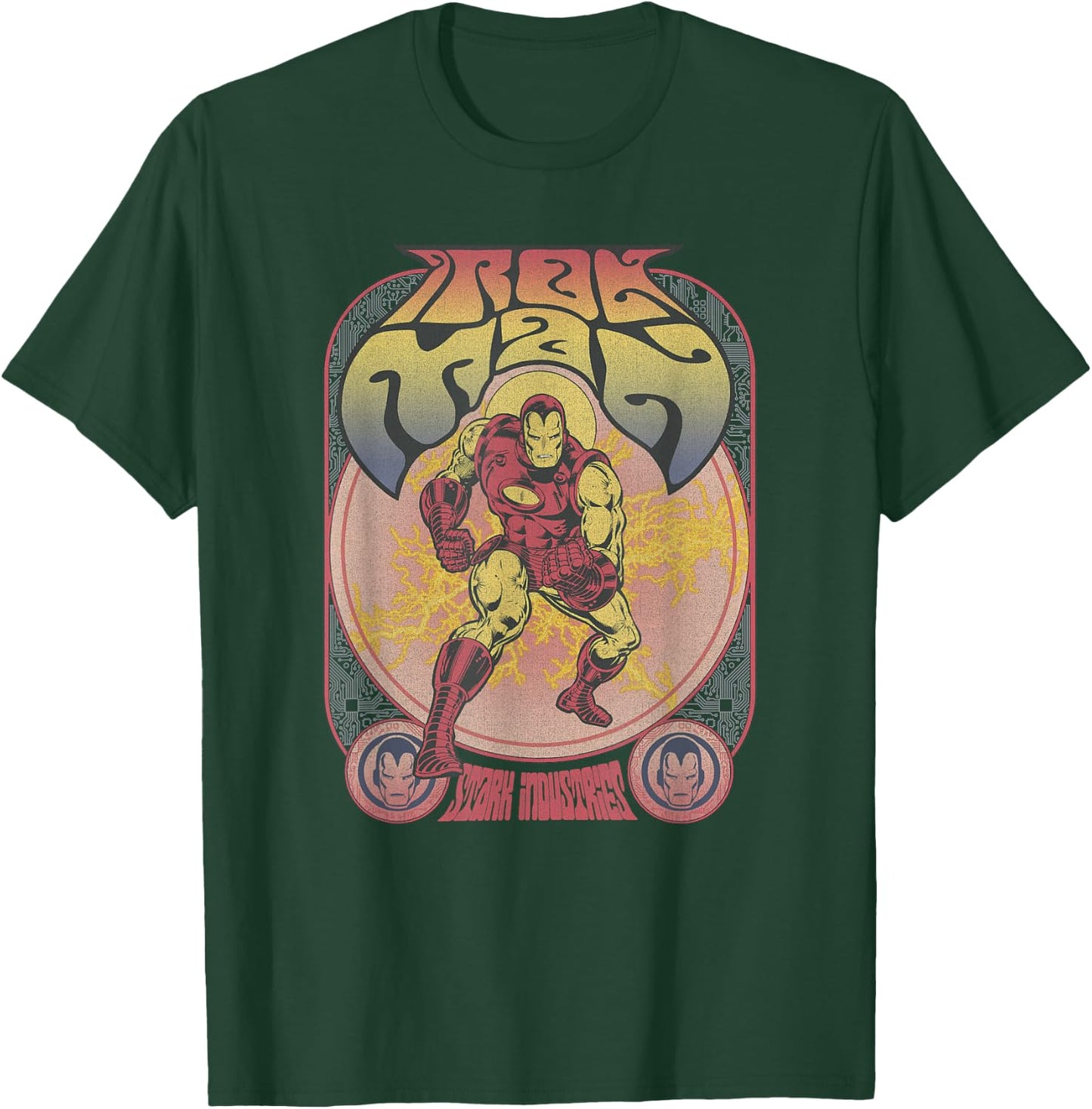 Marvel Comics Classic Iron Man Seventies Vintage Poster T-Shirt - T-Shirt | Forest