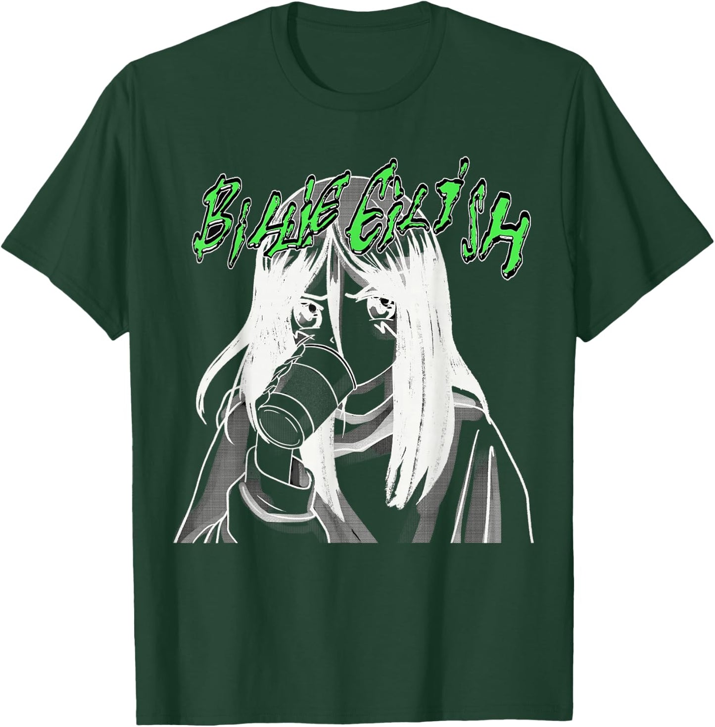 Official Billie Eilish Coffee Animated T-Shirt - T-Shirt | Forest