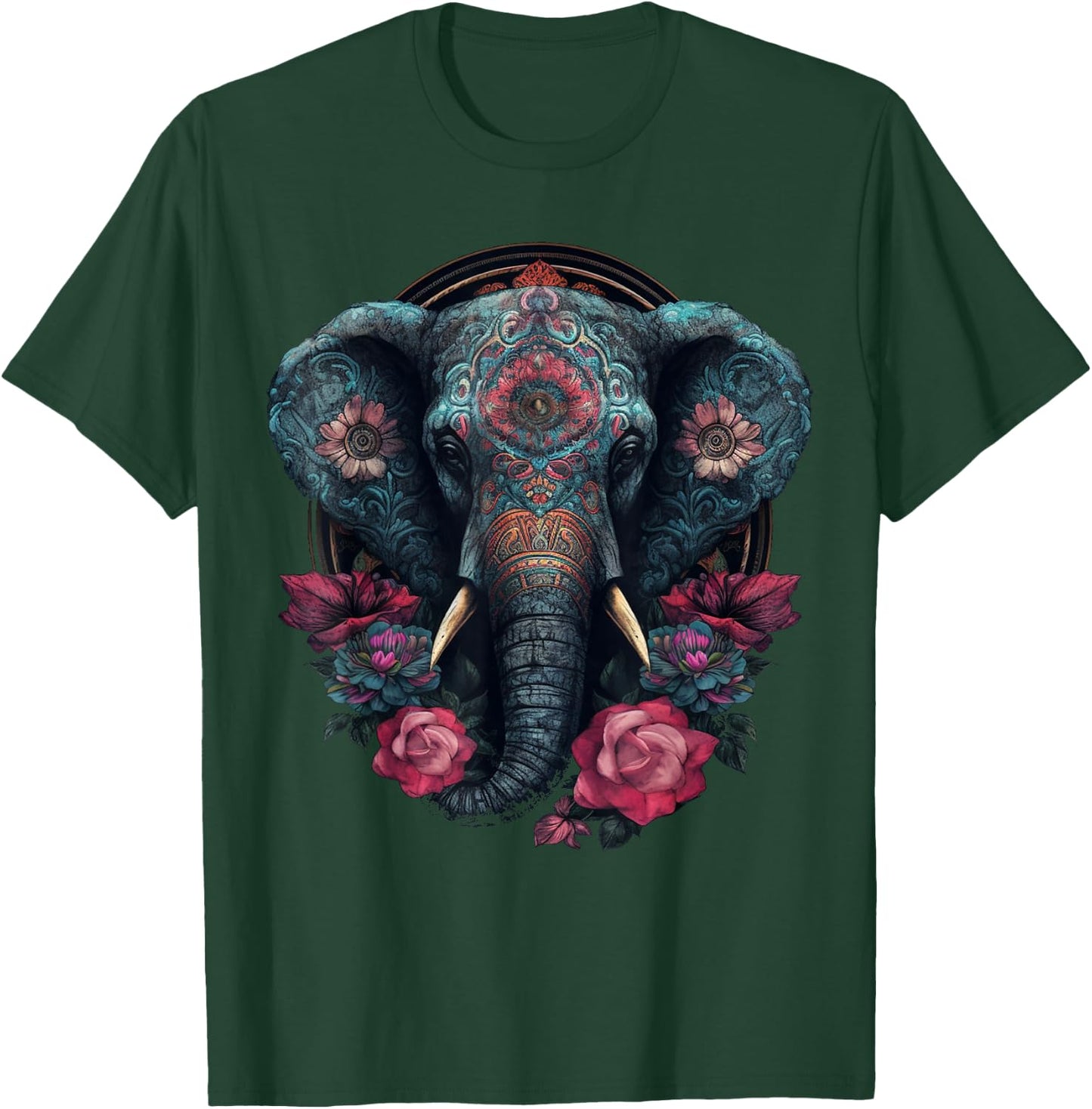 Elephant Art - Animal Zoo Elephant T-Shirt - T-Shirt | Forest