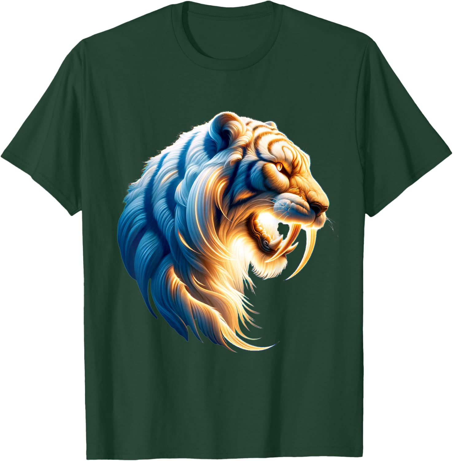 Sabertooth Tiger Prehistoric Smilodon T-Shirt - T-Shirt | Forest