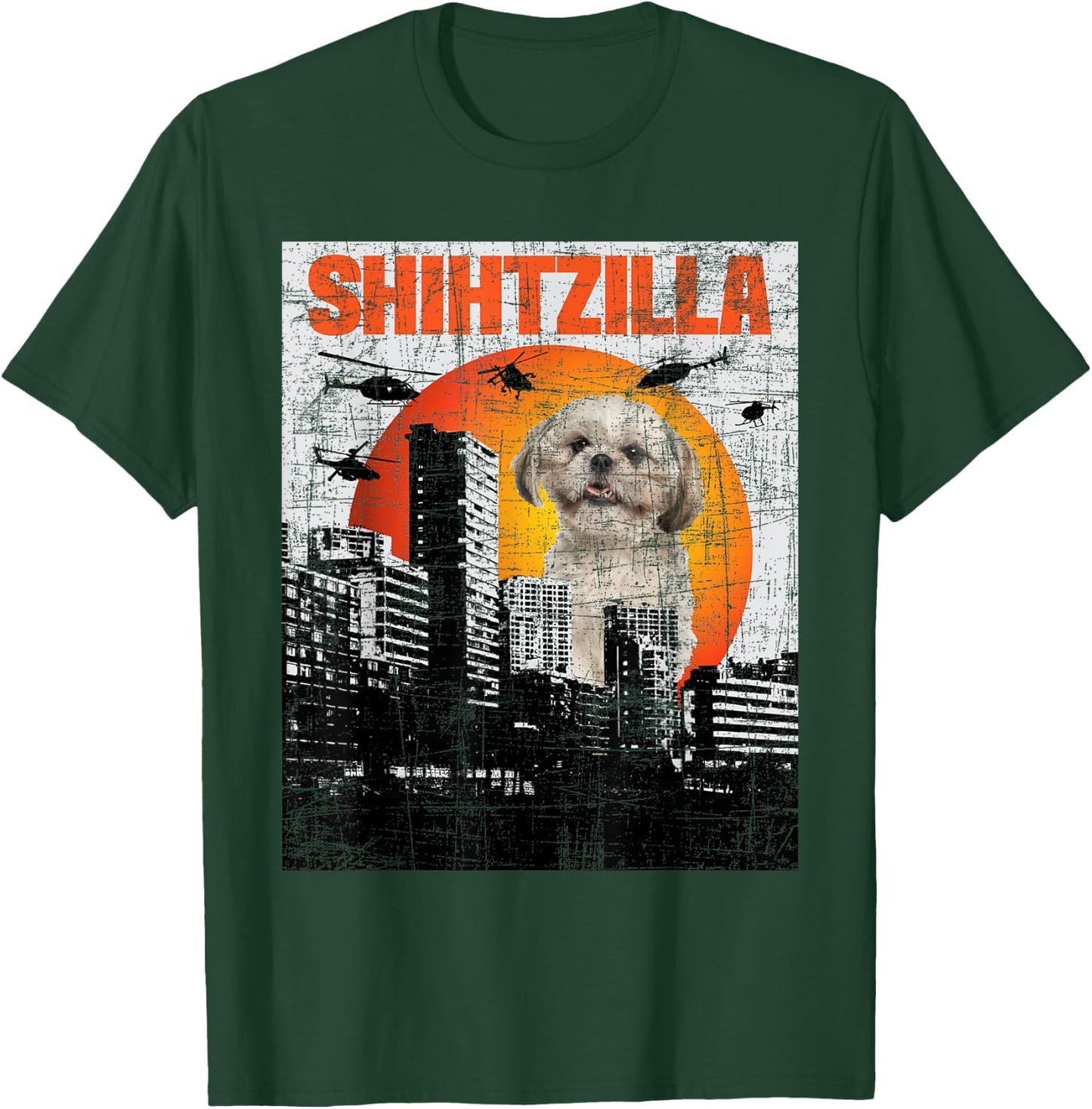 Shihtzilla - Shih Tzu Lover Animal Lover Dog Trainer Breeder T-Shirt - T-Shirt | Forest