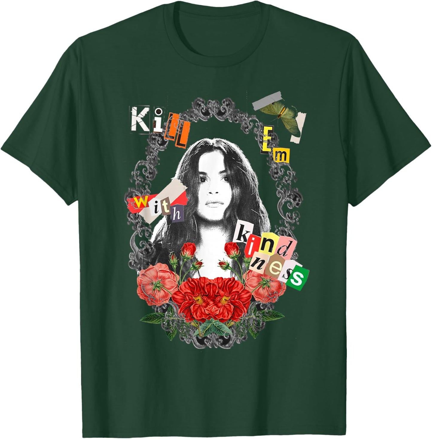 Official Selena Gomez Kill Them with Kindness Black T-Shirt - T-Shirt | Forest