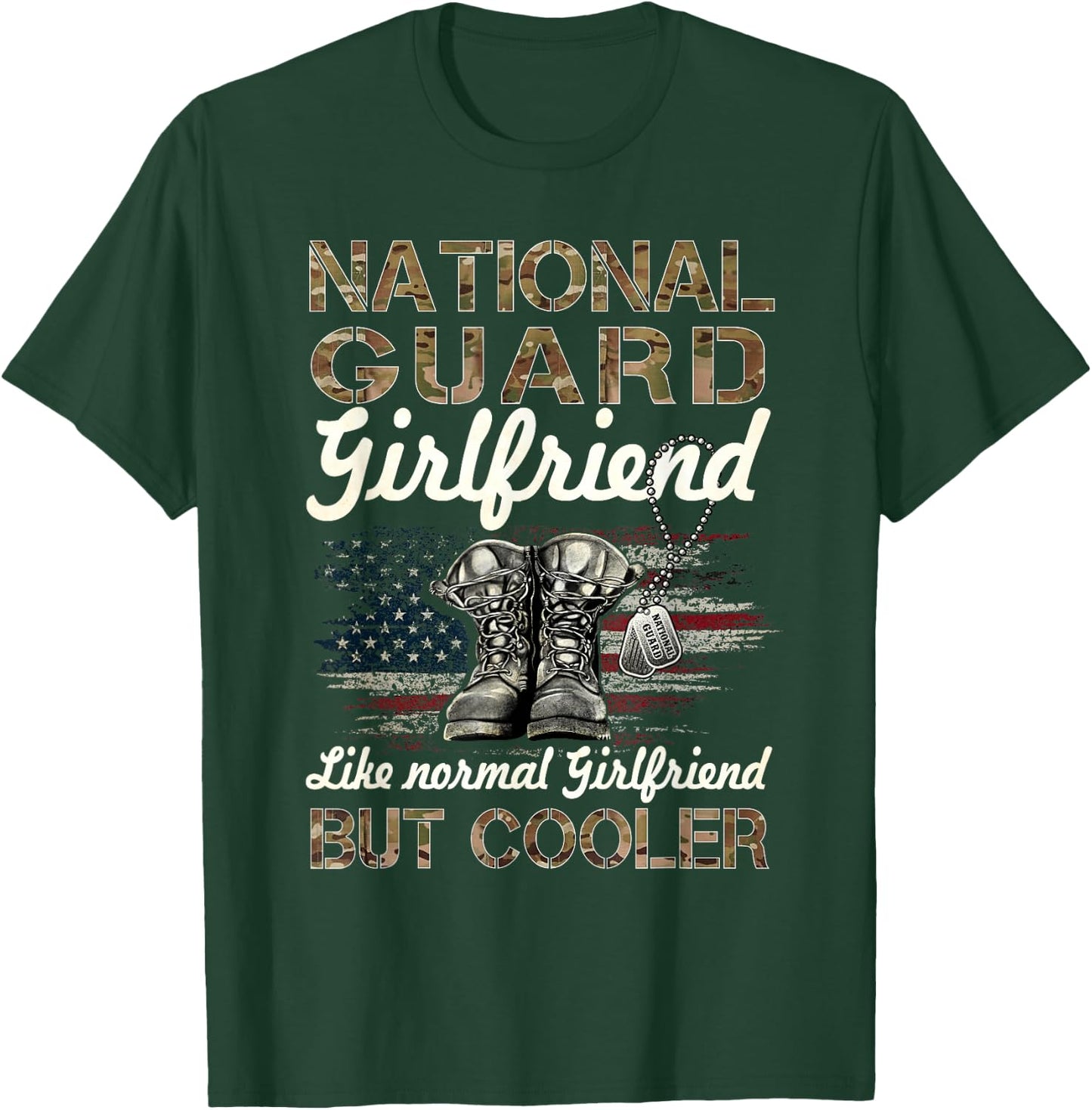 National Guard Girlfriend Proud Girlfriend Military Gifts T-Shirt - T-Shirt | Forest