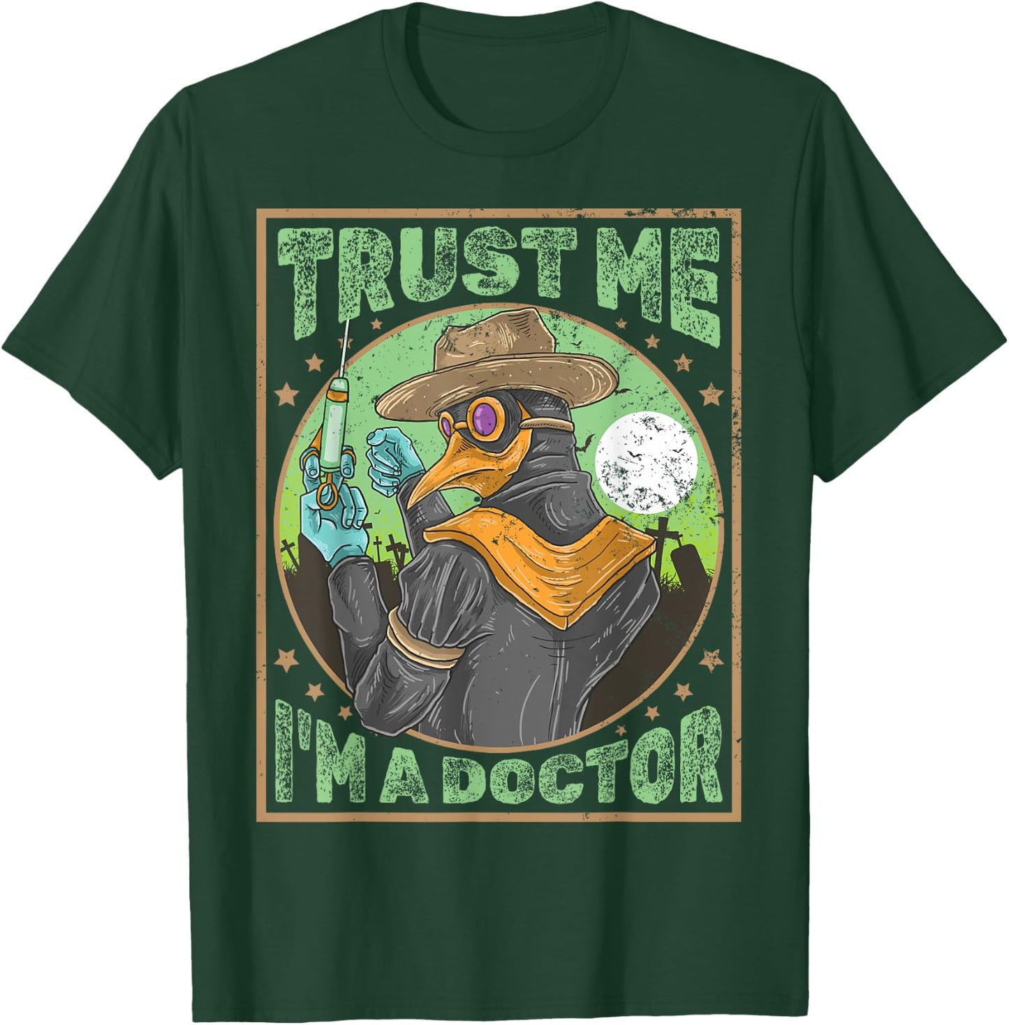 Horror Film Outfit For Film Festival Halloween Plague Doctor T-Shirt - T-Shirt | Forest