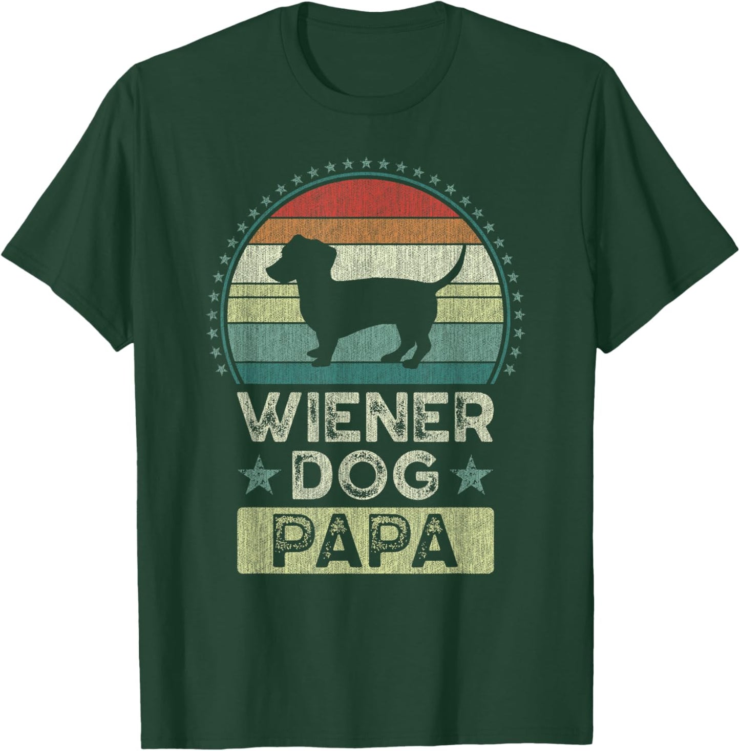 Wiener Dog Papa, Father's Day, Dad, Grandpa, Dachshund T-Shirt - T-Shirt | Forest