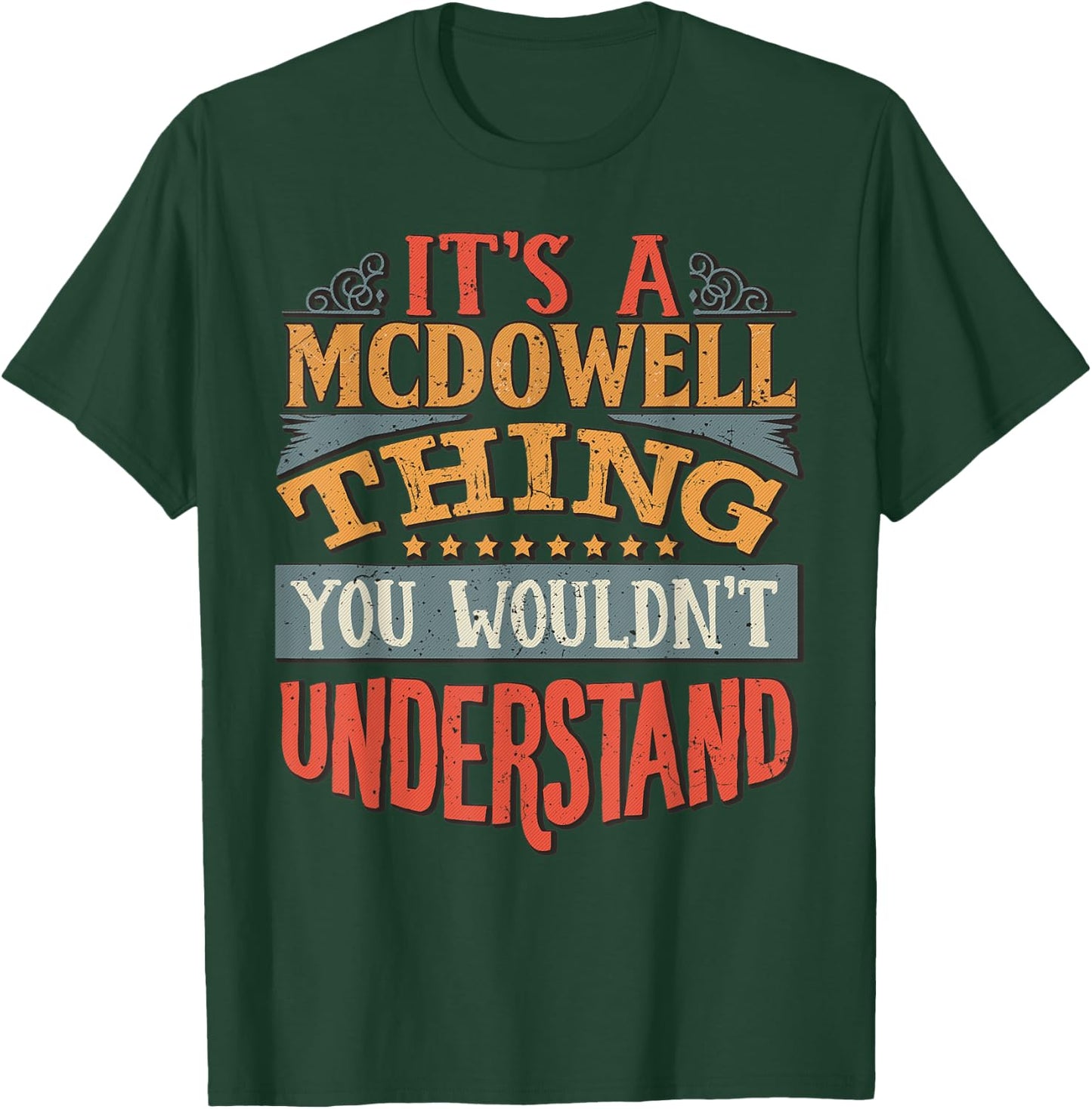 Mcdowell Name T-Shirt - T-Shirt | Forest