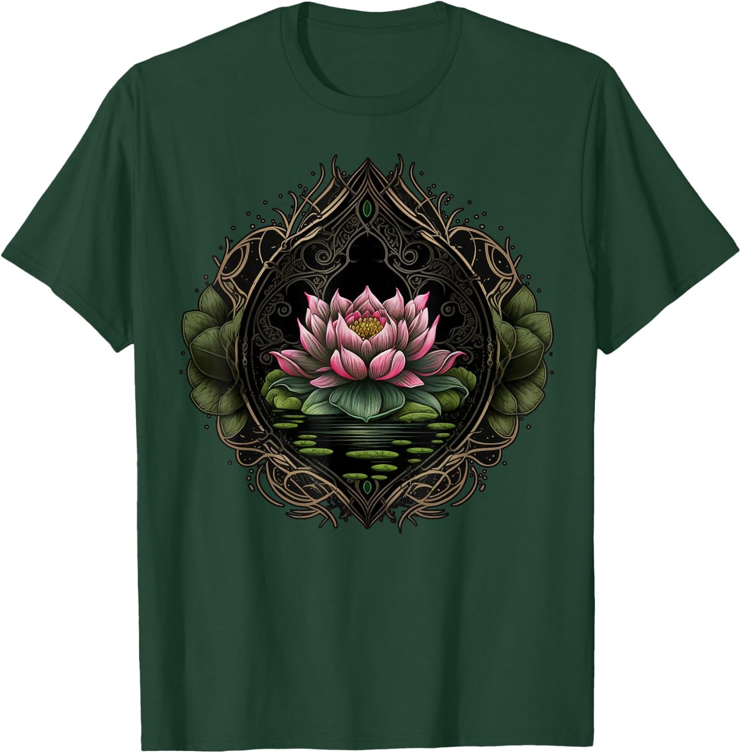 Colorful Lotus Flower on floral Lotus Flower T-Shirt - T-Shirt | Forest