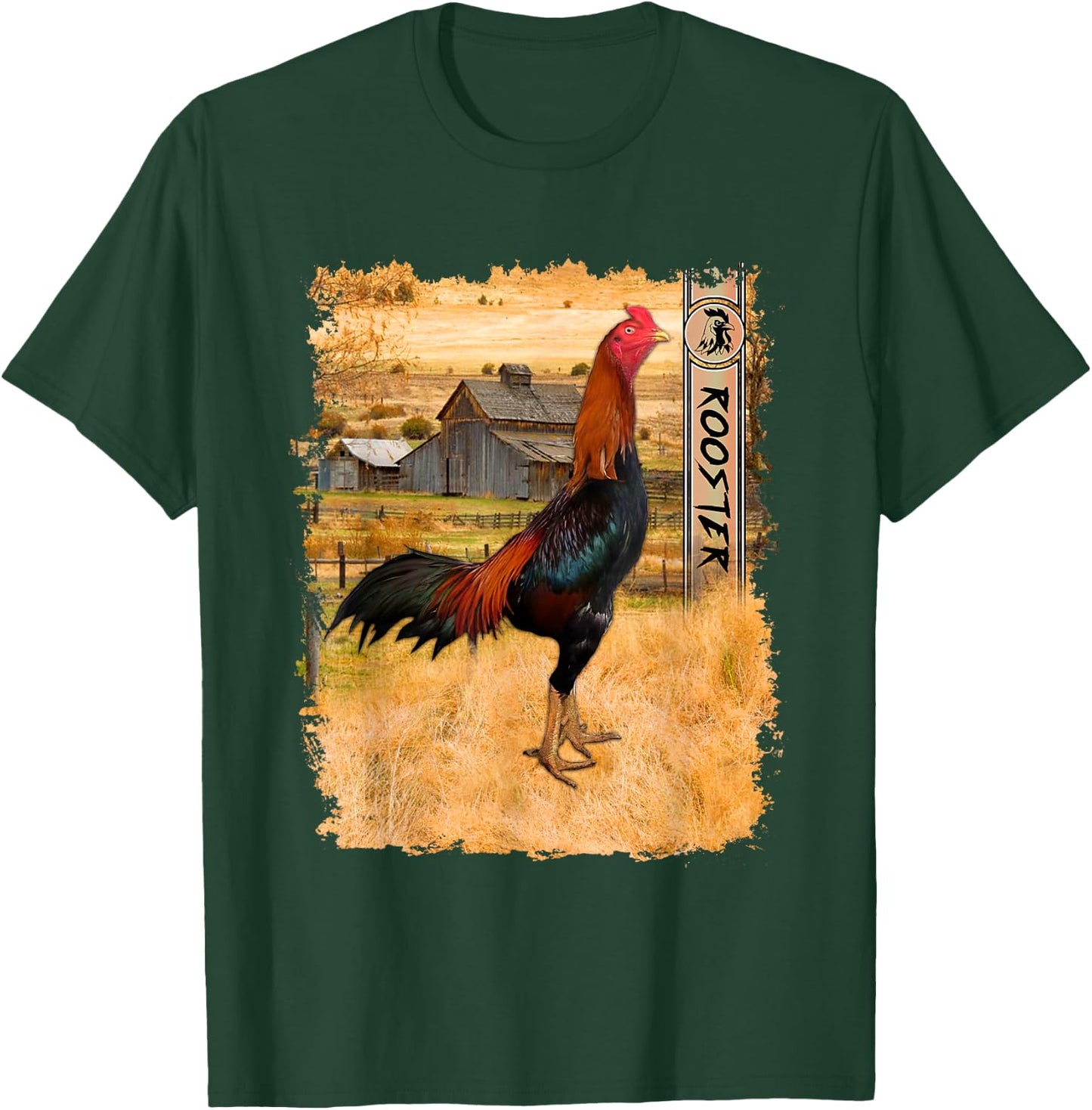 Vintage Rooster Cock Chicken Fight Enthusiast T-Shirt - T-Shirt | Forest