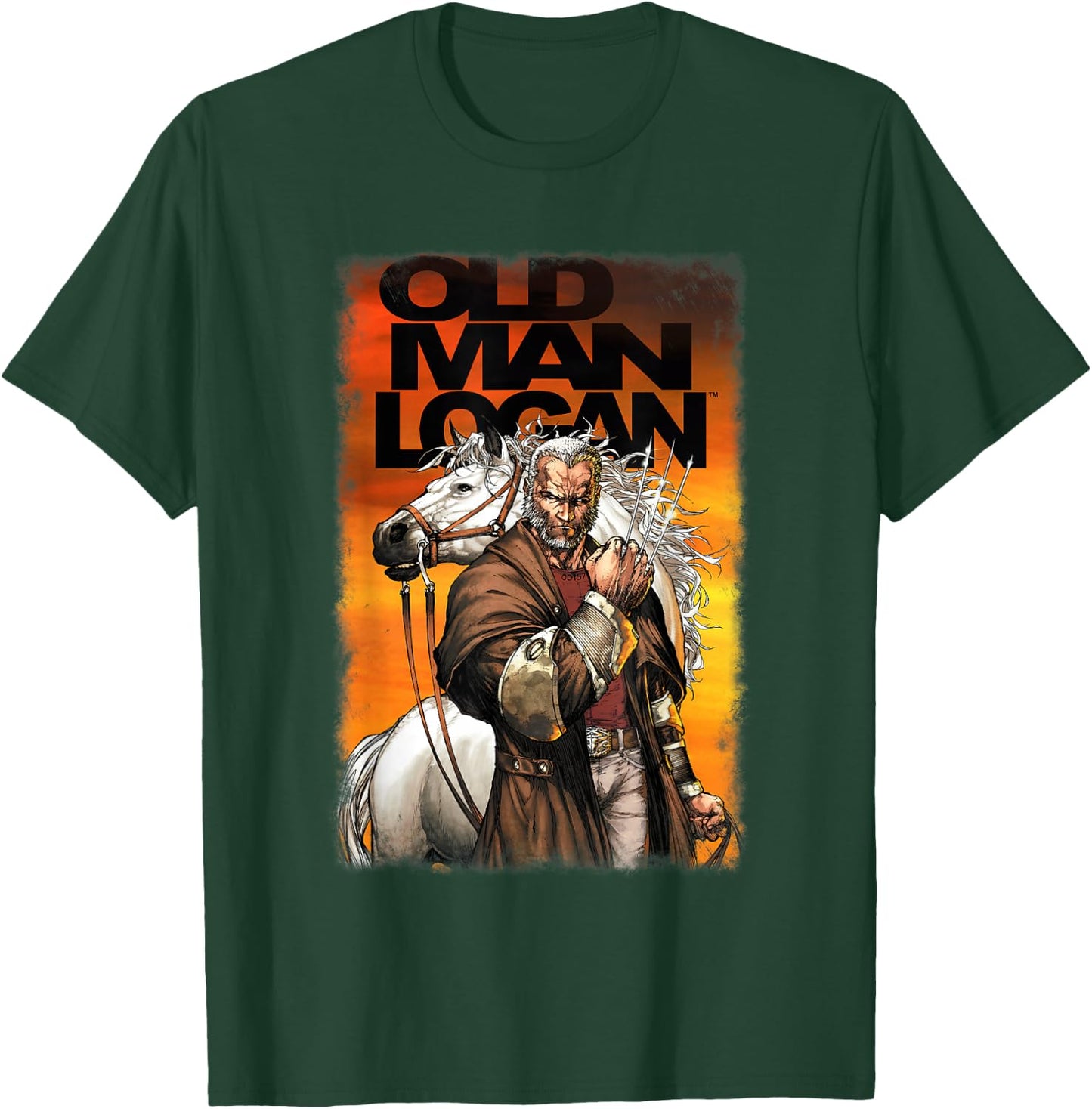 Marvel X-Men Old Man Logan Vintage Comic Book Cover Poster T-Shirt - T-Shirt | Forest