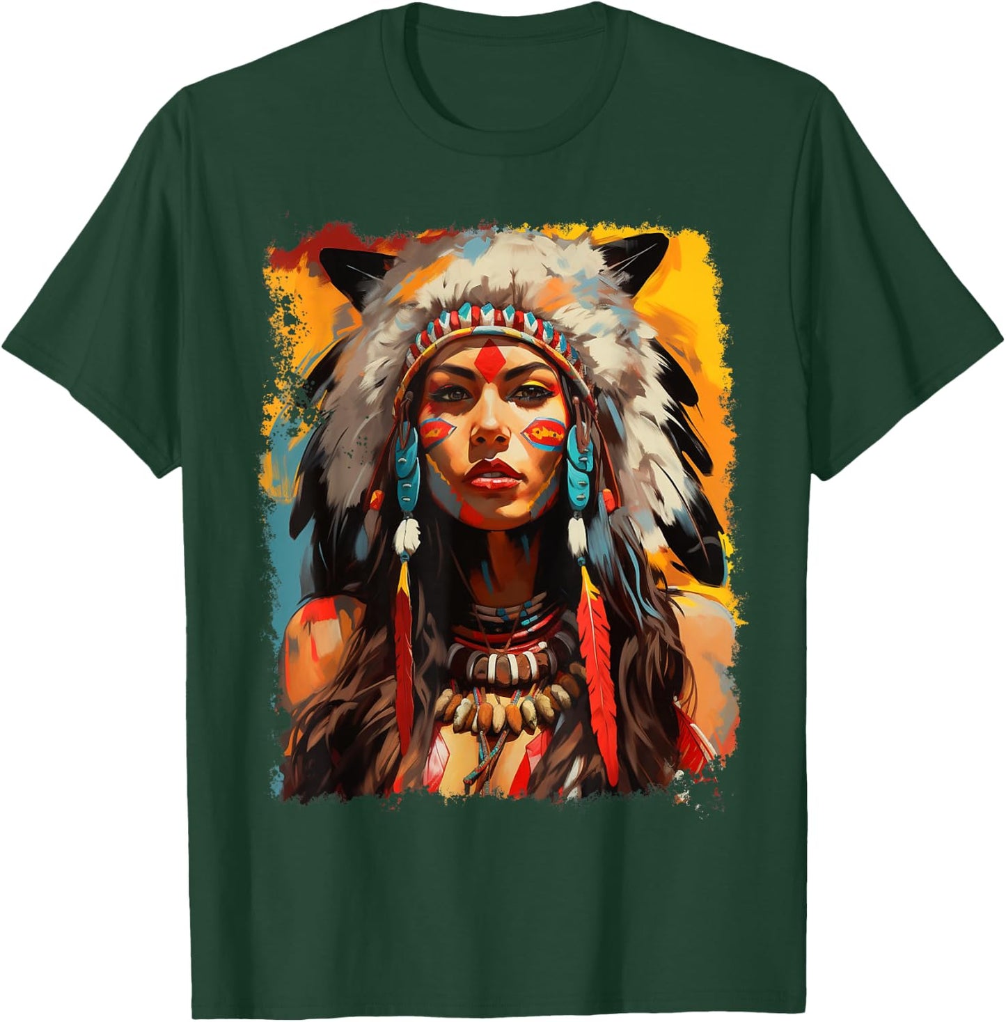 Beautiful Native American T-Shirt - T-Shirt | Forest