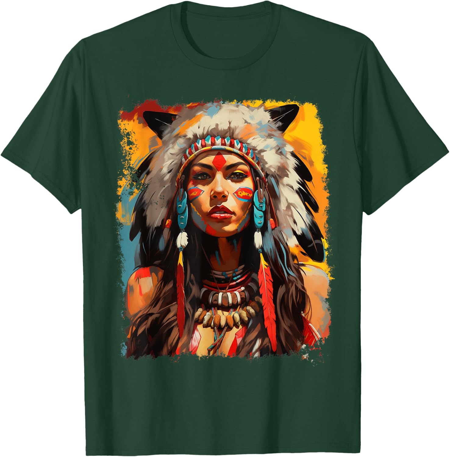 Beautiful Native American T-Shirt - T-Shirt | Forest