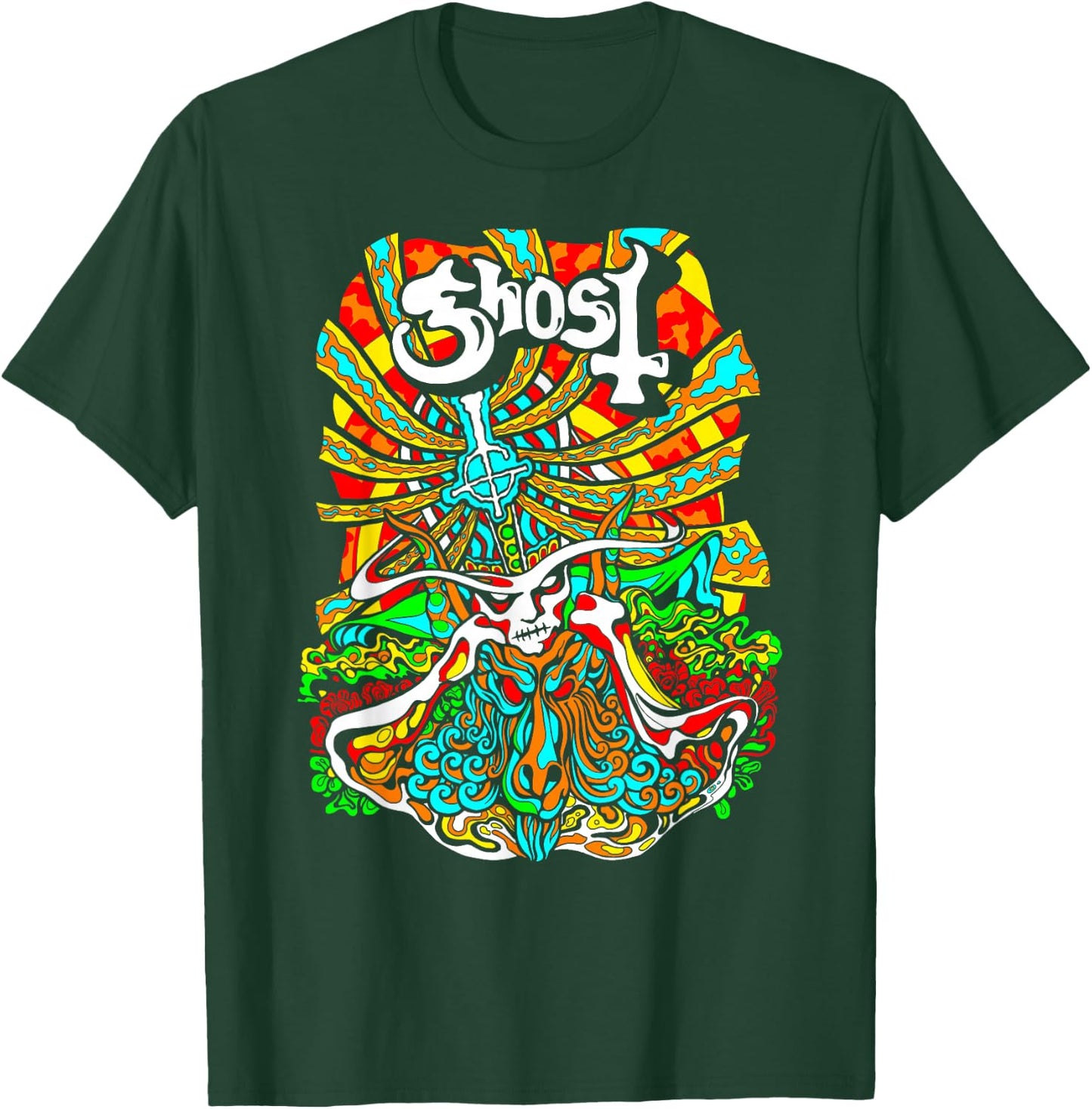 Ghost – Satanic Panic Neon Poster T-Shirt - T-Shirt | Forest