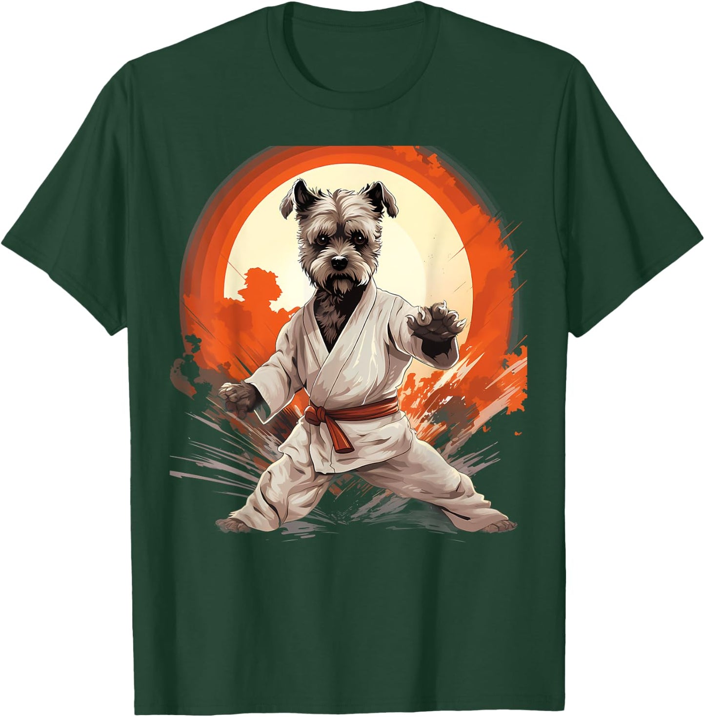 MMA Miniature Schnauzer Dog Karate Men Women Kids T-Shirt - T-Shirt | Forest