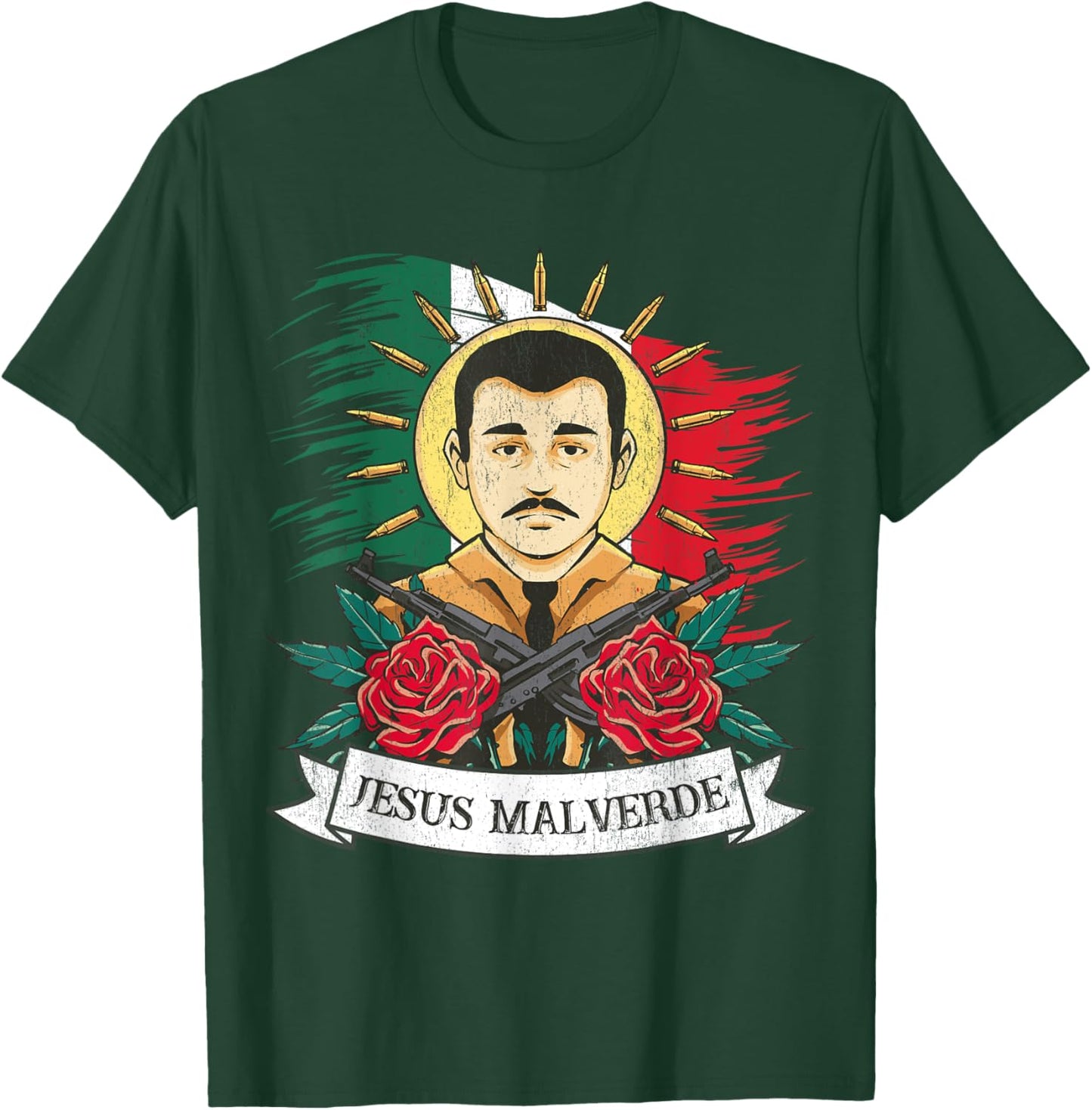Jesus Malverde Sinaloa Mexico, Jesus Malverde T-Shirt - T-Shirt | Forest