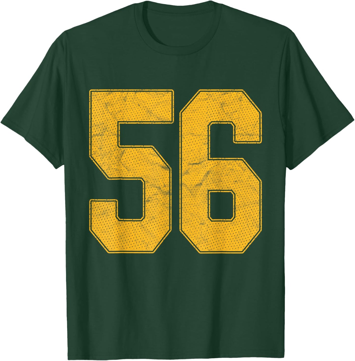 Number 56 Numbered Uniform Sports Team Jersey 56th Birthday T-Shirt - T-Shirt | Forest