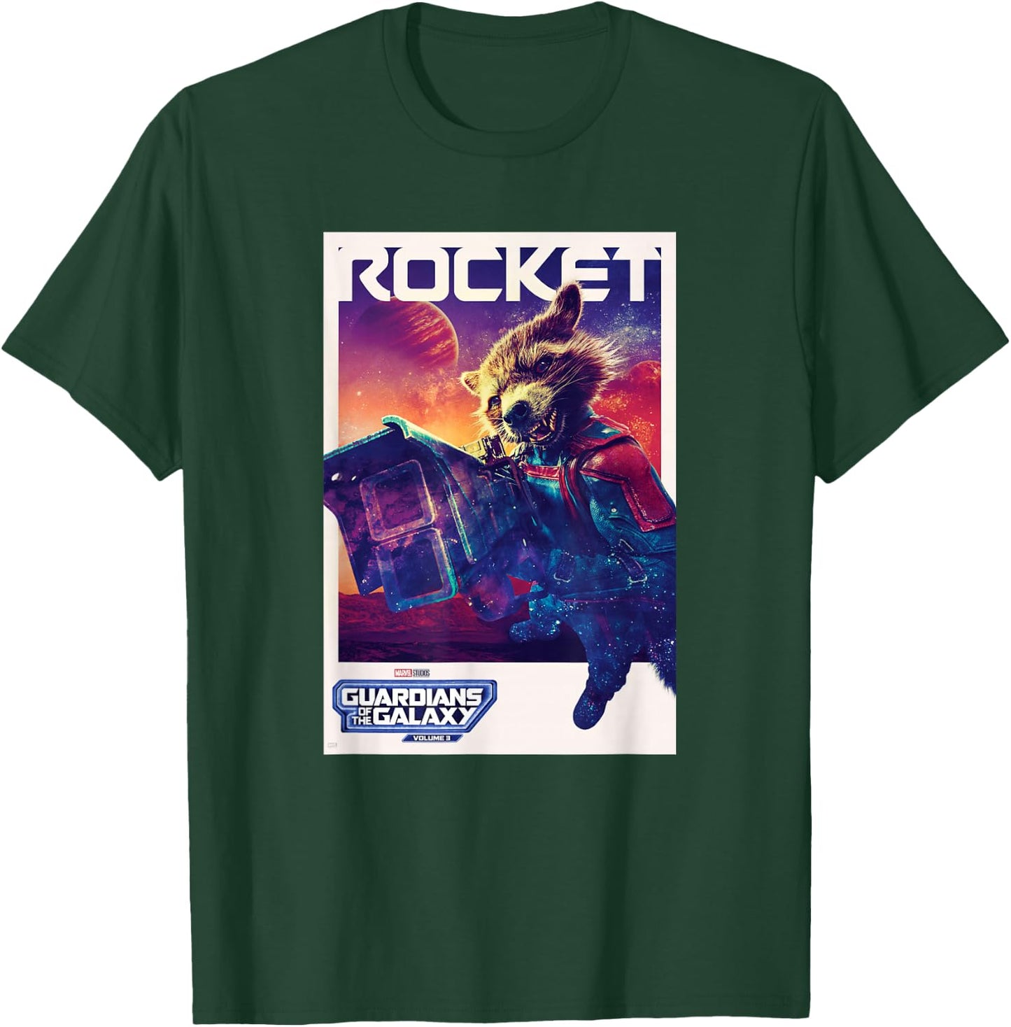 Marvel Guardians of the Galaxy Volume 3 Rocket Poster T-Shirt - T-Shirt | Forest