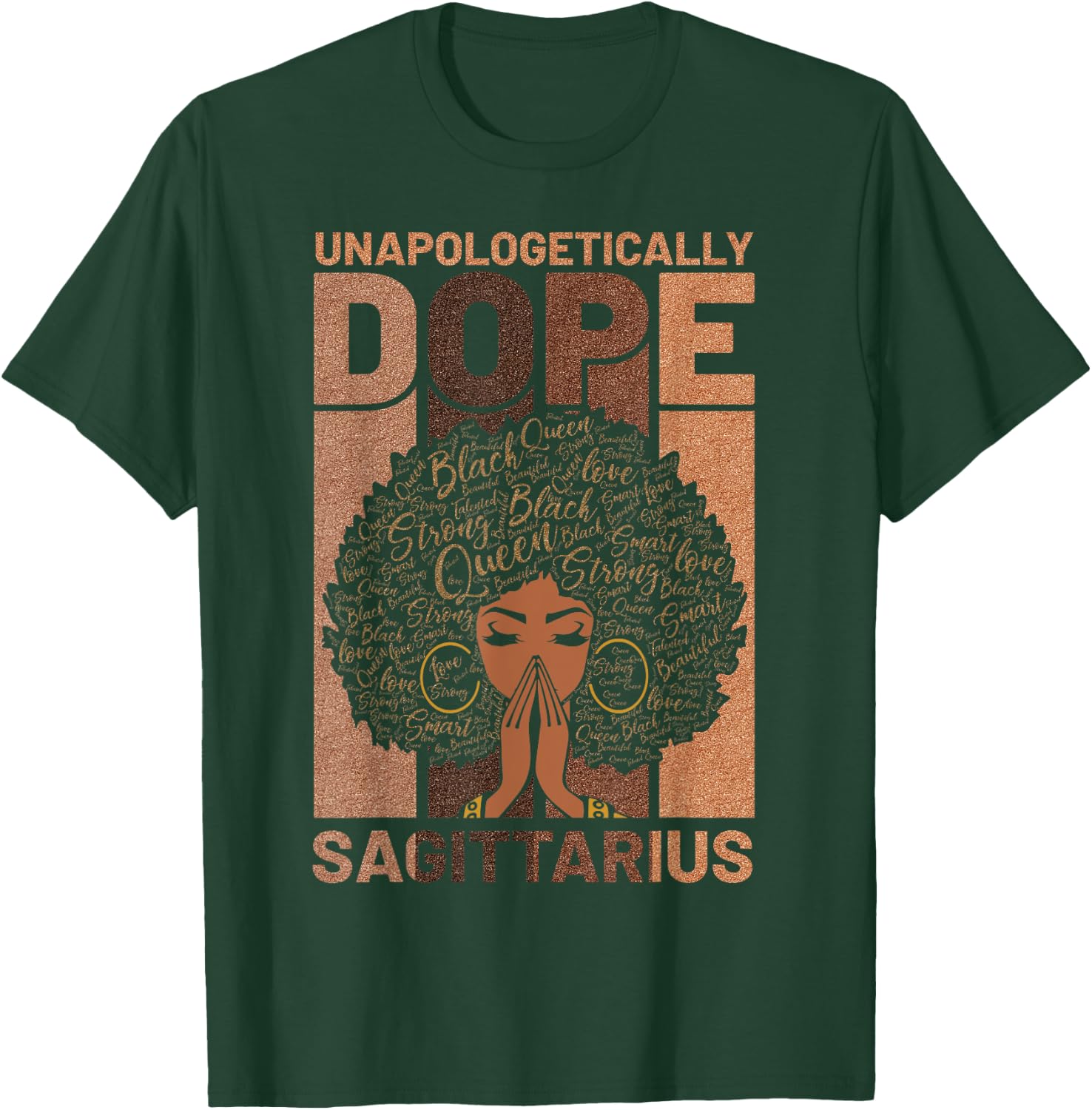 Unapologetically Dope Sagittarius Melanin Horoscope T-Shirt - T-Shirt | Forest