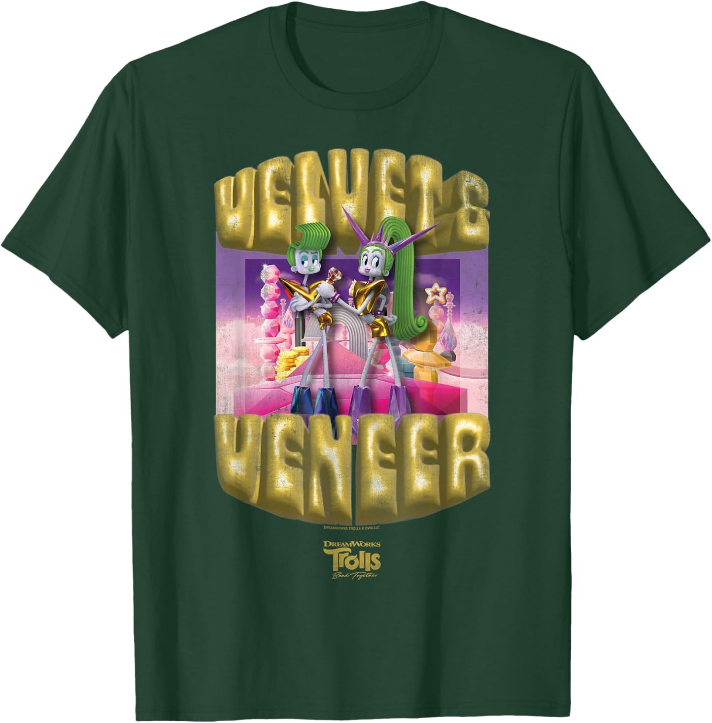 DreamWorks Trolls Band Together Velvet and Veneer T-Shirt - T-Shirt | Forest