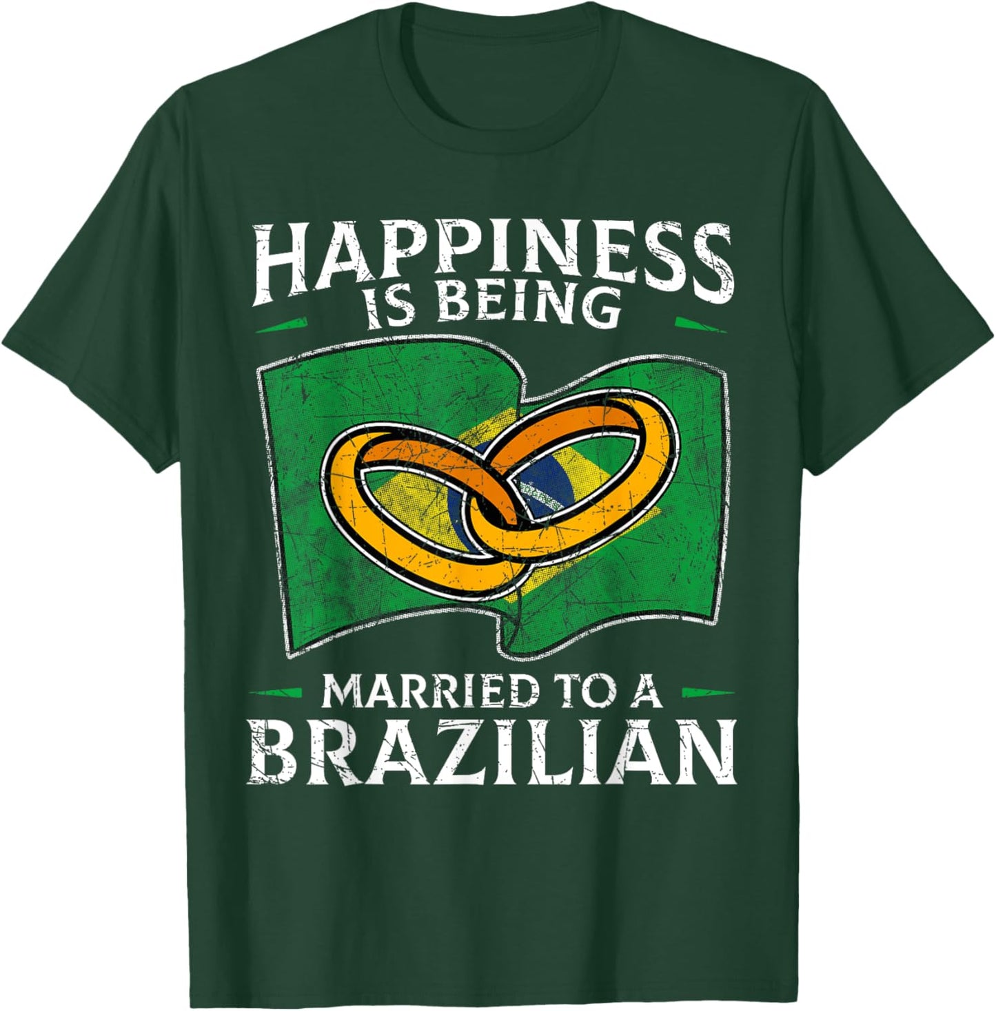 Brazilian Marriage Brazil Married Flag Wedded Culture T-Shirt - T-Shirt | Forest