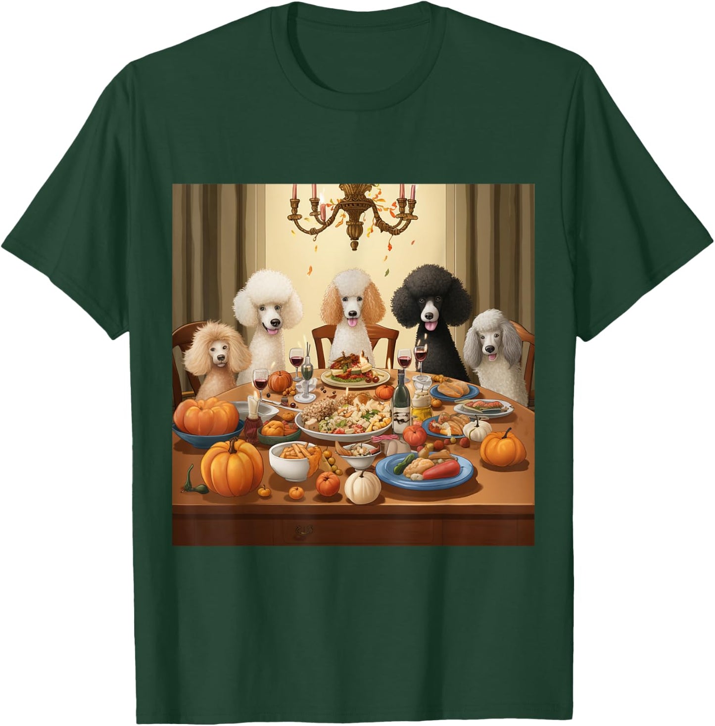 Thanksgiving Poodle - Poodle Thanksgiving T-Shirt - T-Shirt | Forest
