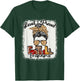 Loud & Proud Football Grandma Messy Bun Bleached T-Shirt - T-Shirt | Forest