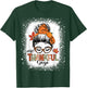 One Thankful Gigi Messy Bun Fall Autumn Thanksgiving Grandma T-Shirt - T-Shirt | Forest
