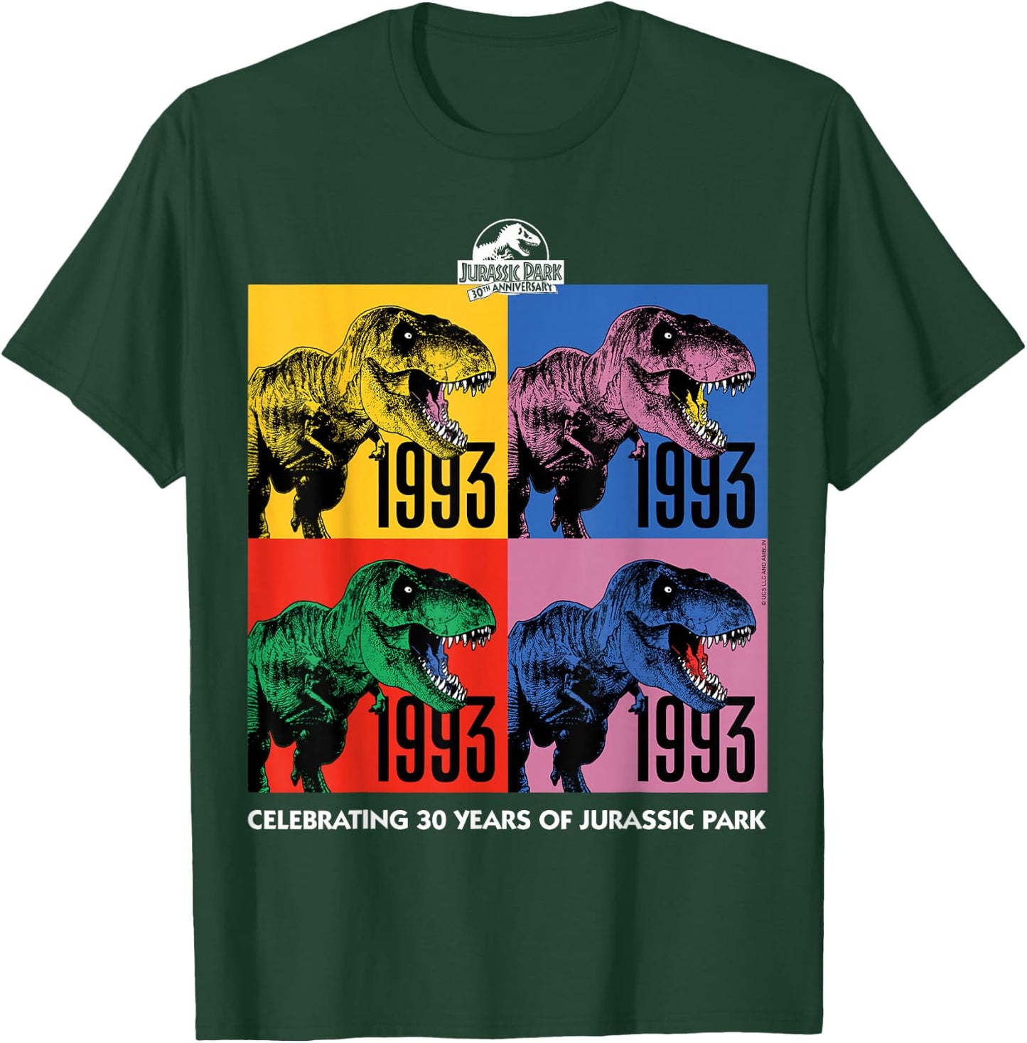 Jurassic Park 30th Anniversary 30 Years T-Shirt - T-Shirt | Forest