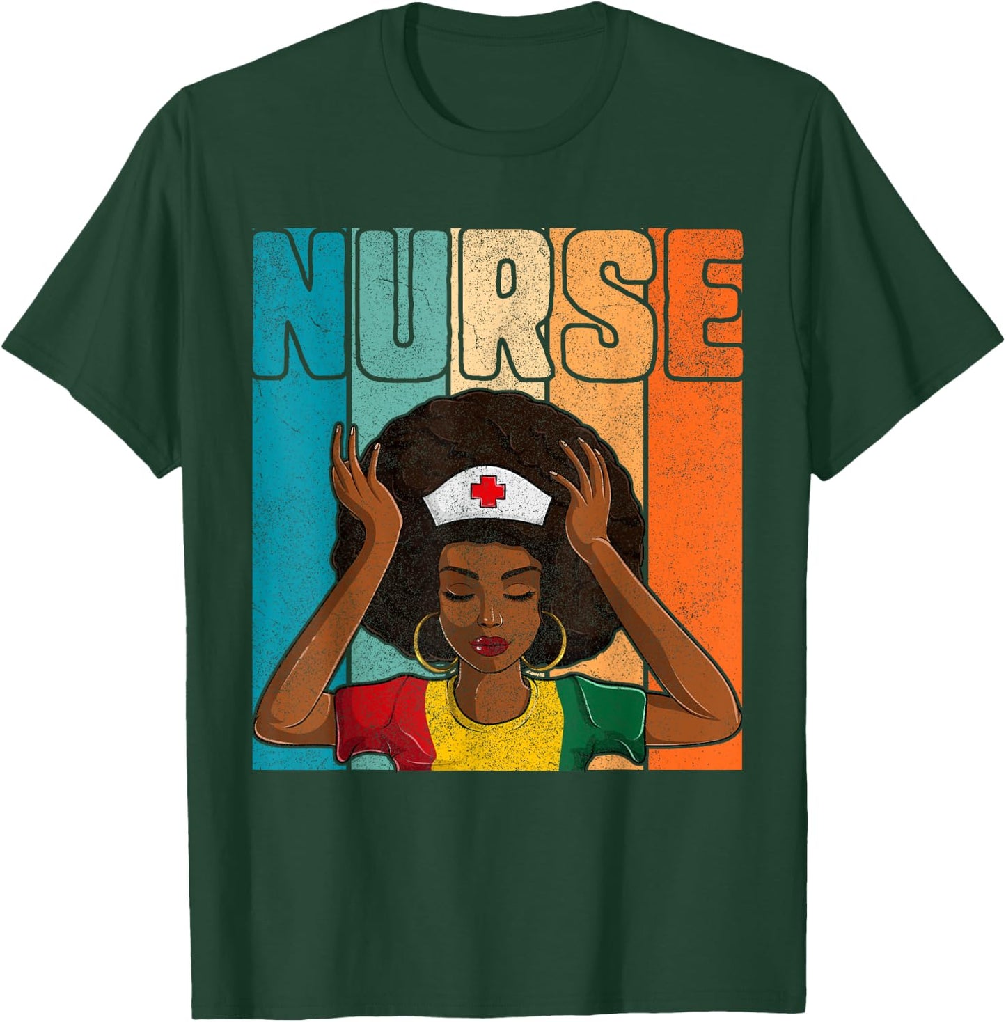 Black History Month T Shirts Women, Black Juneteenth Nurse T-Shirt - T-Shirt | Forest