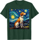 Surreal Starry Night American Foxhound Dog T-Shirt - T-Shirt | Forest