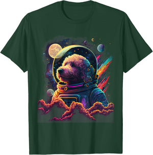 Astronaut Goldendoodle dog Space Galaxy T-Shirt - T-Shirt | Forest