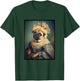 Pug Dog Portrait Renaissance Funny Pet Mom Dad Women Girls Kids T-Shirt - T-Shirt | Forest