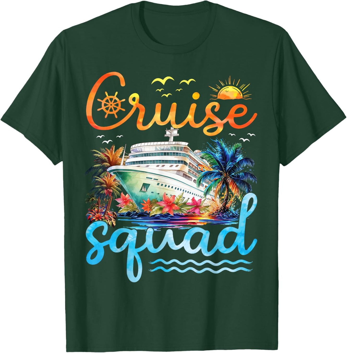 Cruise Squad 2025 Family Group Matching Cruise Vacation Trip T-Shirt - T-Shirt | Forest