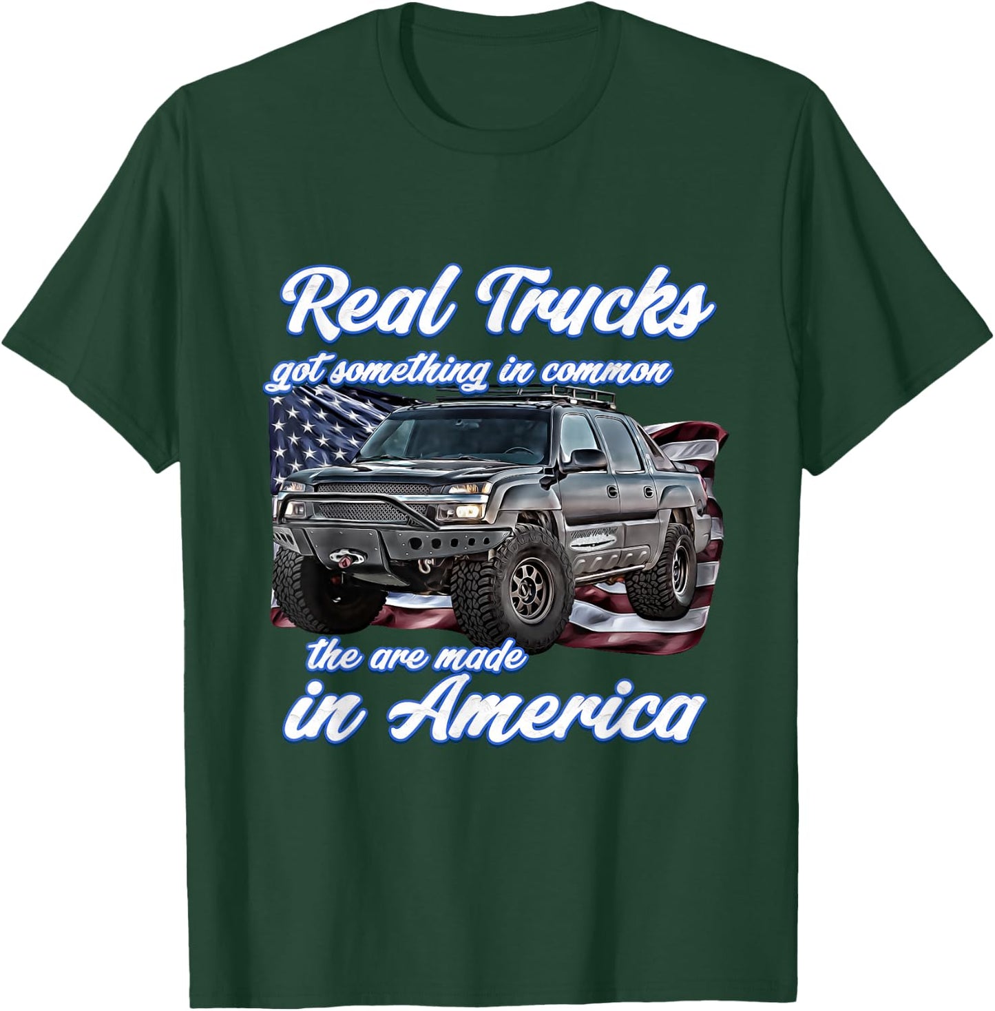 Real american Truck,Avalanche,USA,Patriot,Patriotic,America T-Shirt - T-Shirt | Forest