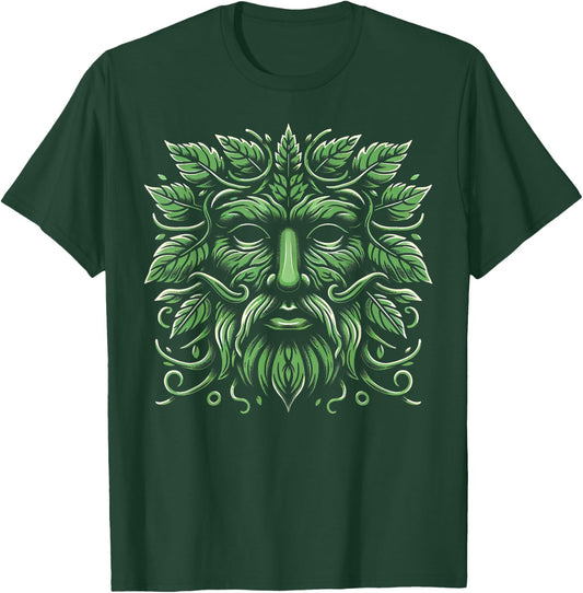 Green Man Botanical Greenman Women Kids Gardeners T-Shirt - T-Shirt | Forest