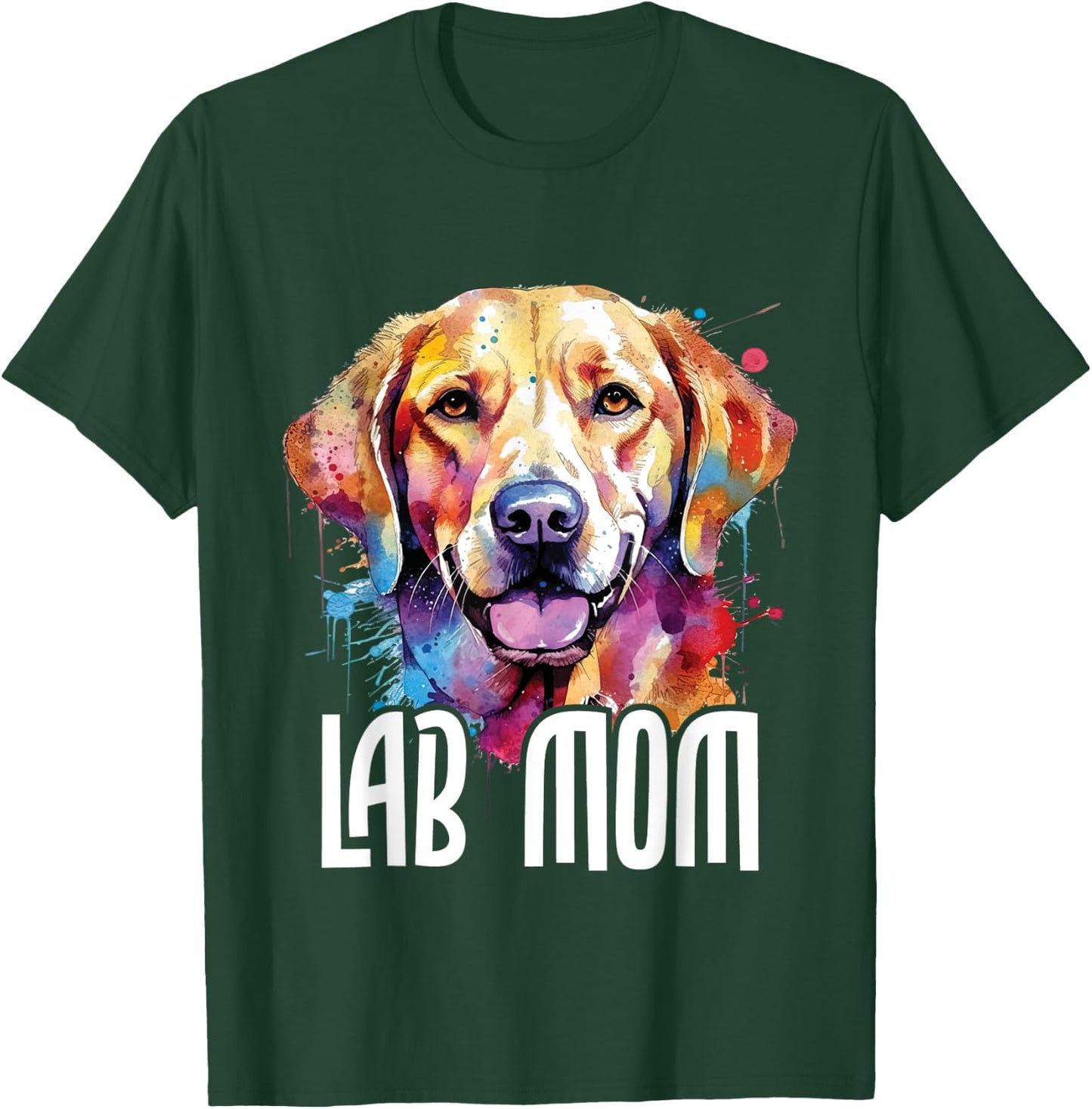 Lab Mom - Mother's Day Puppy Trainer Dog Owner Pet Breeder Women Girls Kids T-Shirt - T-Shirt | Forest