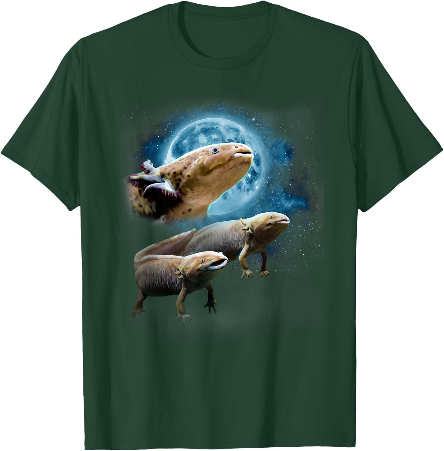 Howling at the Moon Shirt - Axolotl Shirt - Funny Axolotl T-Shirt - T-Shirt | Forest