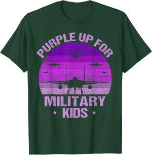 purple up for military kids military child month purple Kids T-Shirt - T-Shirt | Forest