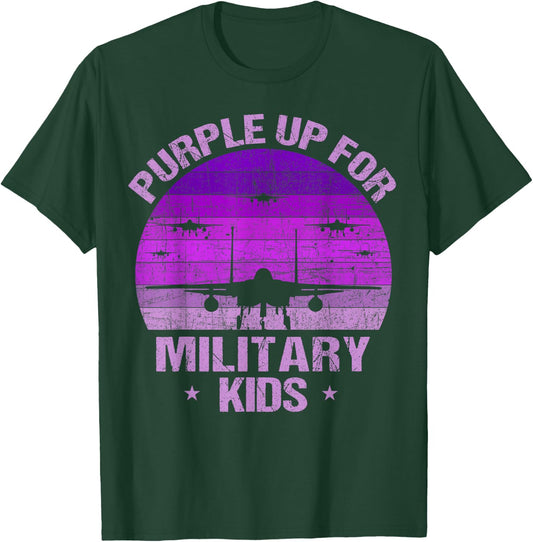 purple up for military kids military child month purple Kids T-Shirt - T-Shirt | Forest