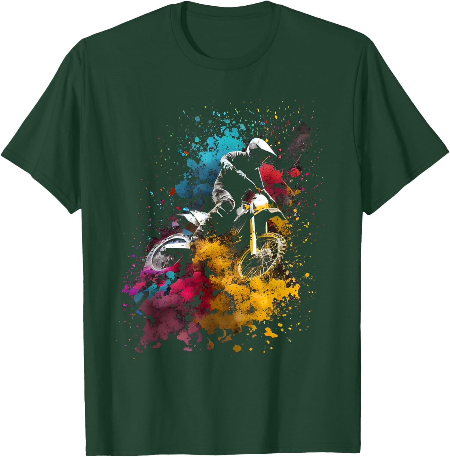 Motocross Enduro Supermoto Bike Dirt Biker Gift T-Shirt - T-Shirt | Forest