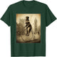 Funny Cat Top Hat Riding Penny Farthing Bicycle Cute Vintage Women Kids T-Shirt - T-Shirt | Forest