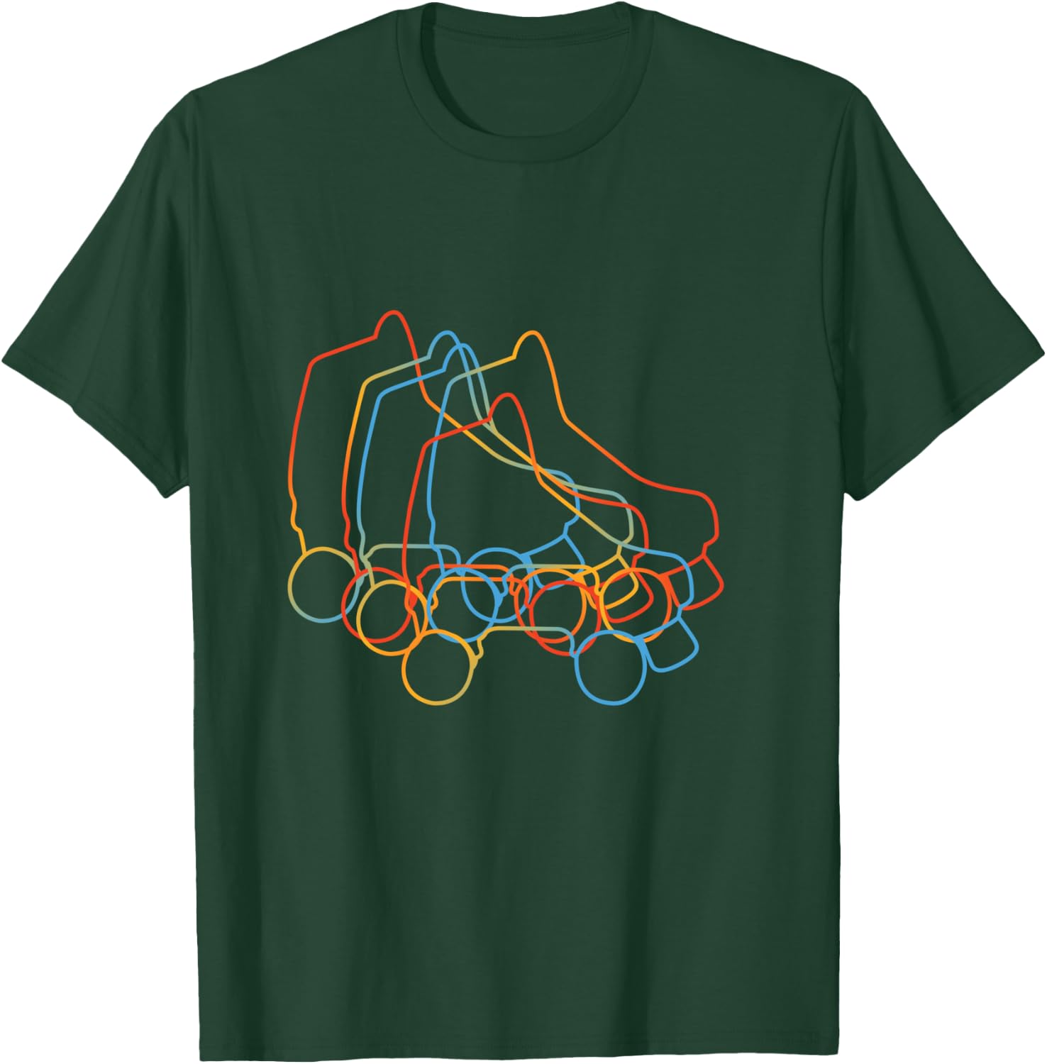 Retro Roller Skates Roller Skating T-Shirt - T-Shirt | Forest