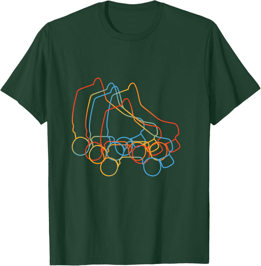 Retro Roller Skates Roller Skating T-Shirt - T-Shirt | Forest